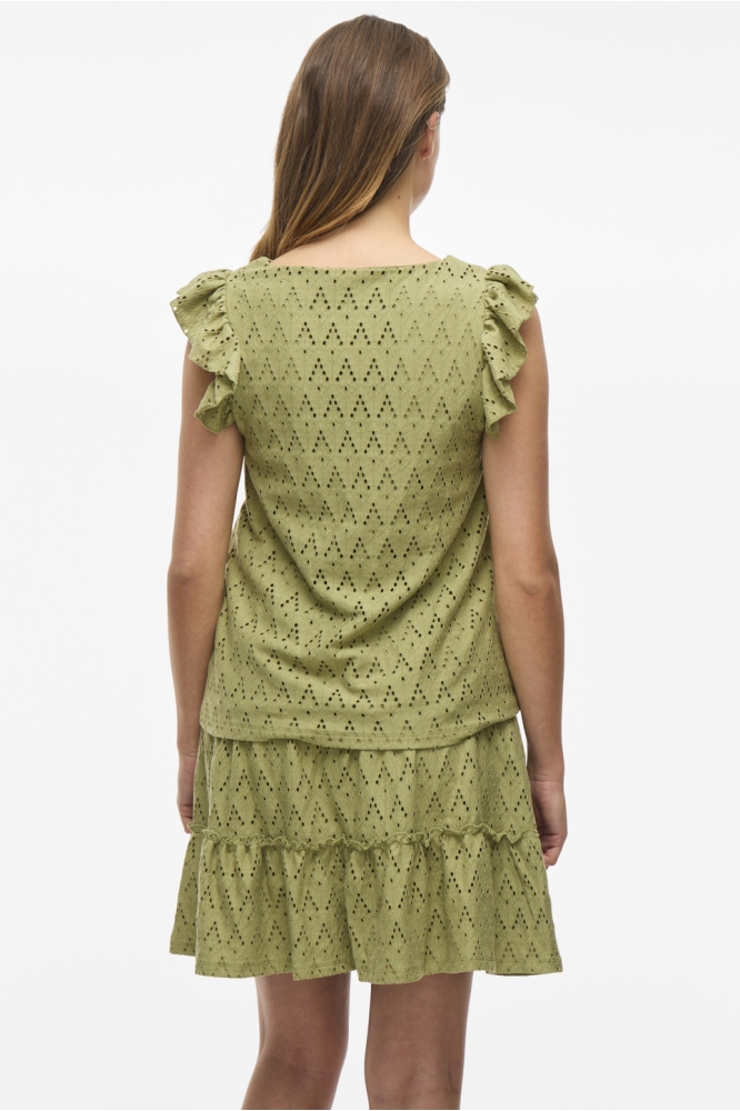 VIAMALINA V-NECK C/S TOP/PB 14104110 Sage